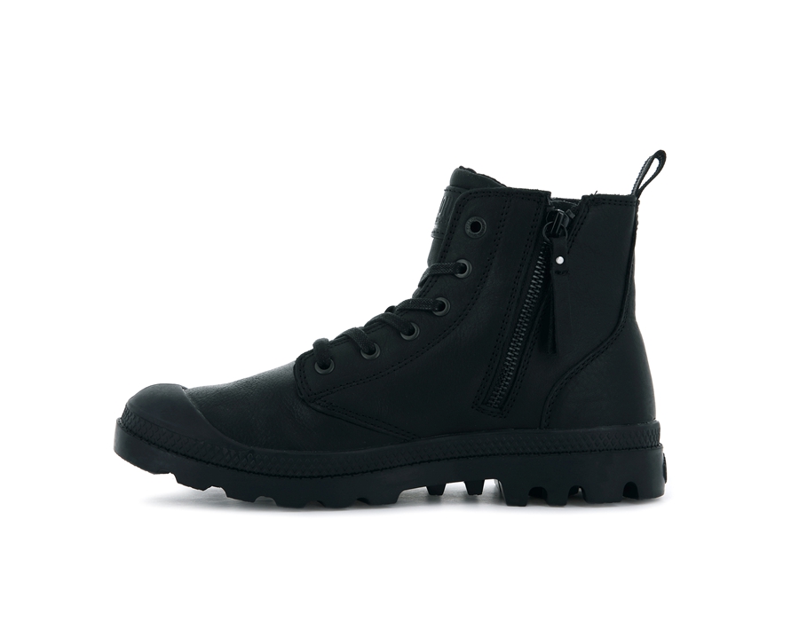 Palladium Pampa Zip Leder Ess Schwarz | RLO8597AF